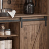 SoBuy | Sideboard mit Schiebetür | Kommode | Küchenschrank | Hochschrank | Dunkelbraun | FSB83-N