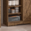 SoBuy | Sideboard mit Schiebetür | Kommode | Küchenschrank | Hochschrank | Dunkelbraun | FSB83-N