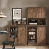 SoBuy | Sideboard mit Schiebetür | Kommode | Küchenschrank | Hochschrank | Dunkelbraun | FSB83-N