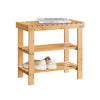 SoBuy | Schuhregal | Sitzbank schmal | Breit 50cm Bambus | FSR02-K-N