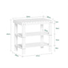 SoBuy | Schuhregal | Sitzbank schmal | Breit 50cm Weiß | FSR02-K-W