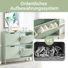 Vorverkauf | SoBuy | Schuhkipper | Schuhschrank | mit 4 Klappen | Schuhkommode | Grün | FSR100-GR