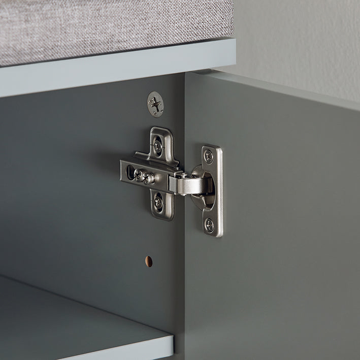 SoBuy | Schuhbank mit Sitzfläche | Garderobenbank | Sitzbank | Dielenbank | Hellgrau | FSR117-HG