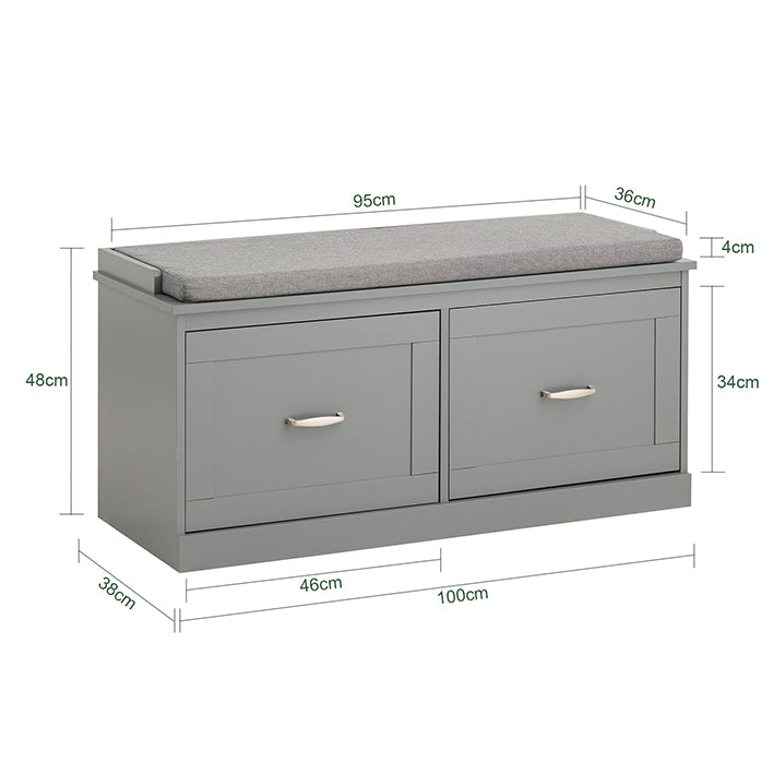 SoBuy | Garderobenbank | Sitzbank | Schuhregal | Schuhbank | FSR131-HG