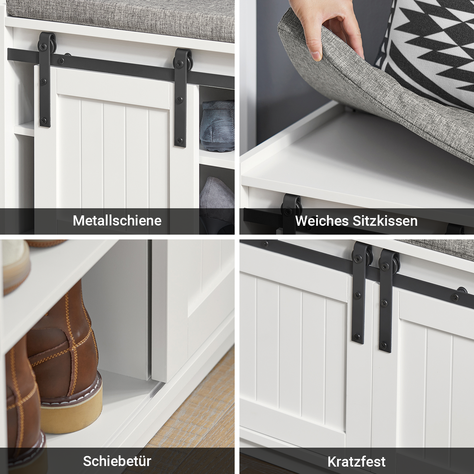 SoBuy | Garderobenbank | Sitzbank | Dielenbank | Schuhbank | FSR133-W