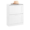 Vorverkauf | SoBuy Schuhkipper Schuhschrank mit 2 Klappen schmal Weiß 60x80x25cm FSR137-W