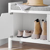 SoBuy | Sitzkommode | Sitzbank mit Sitzfläche | Schuhtruhe | Weiß | FSR146-W