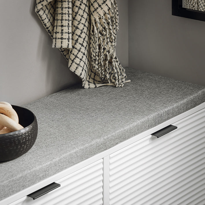 SoBuy | Sitzbank | Schuhkipper mit Sitzfläche | Sitzkommode | Schuhtruhe | Weiß | FSR147-W