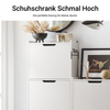 Vorverkauf | SoBuy | Schuhkipper mit 3 Klappen | Schuhschrank | Schuhkommode | Weiß | FSR151-H-W