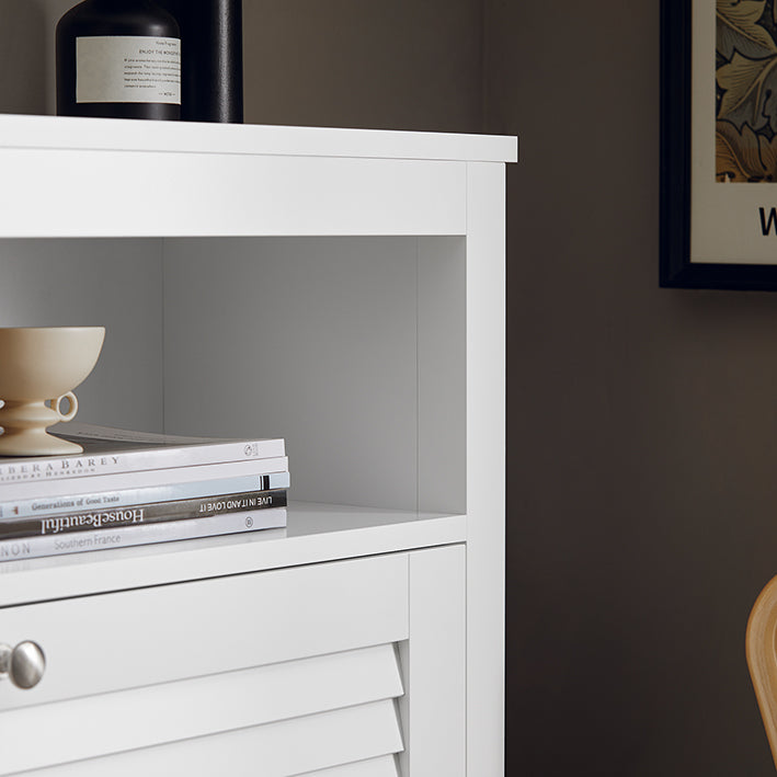 SoBuy | Schuhkipper | Schuhschrank mit 2 Klappen | Schuhkommode | Weiß | FSR152-W