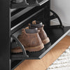 SoBuy | Schuhkipper mit 3 Klappen | Schuhschrank | Schuhregal | Schwarz | FSR165-H-SCH