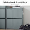 Vorverkauf | SoBuy | Schuhkipper mit 2 Klappen | Schuhschrank | Schuhregal | Hellgrau | FSR165-K-HG