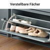 Vorverkauf | SoBuy | Schuhkipper mit 2 Klappen | Schuhschrank | Schuhregal | Hellgrau | FSR165-K-HG