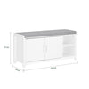 SoBuy | Schuhbank mit Sitzfläche | Dielenbank | Sitzbank | Schuhschrank | Weiß | FSR168-W