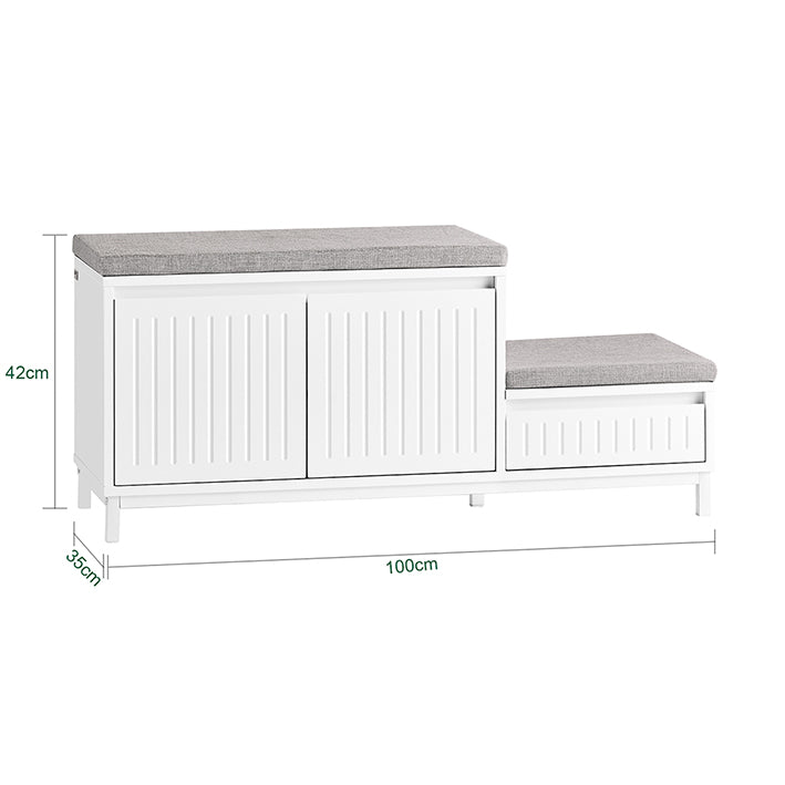 SoBuy | Schuhbank mit Sitzfläche | Schuhkipper | Schuhregal | Kinder Schuhschrank | FSR172-W