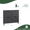 Sobuy | Tipper | Skříň bot s 2 klapkami | Black Shoe Chest of Shoe | FSR78-SCH