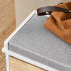 SoBuy | Schuhkipper | Schuhbank mit Sitzkissen | Schuhschrank | Sitzbank | Weiß&Natur | FSR179-K-WN