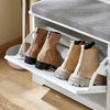 SoBuy | Schuhkipper | Schuhschrank mit Klappe | Sitzbank | Sitzkommode Weiß | FSR184-K-W