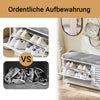SoBuy | Schuhkipper | Schuhbank mit 2 Klappen | Sitzbank | Sitzkommode Weiß | FSR184-W
