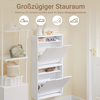 SoBuy | Schuhschrank Schmal | Wandmontage |2-Wege Montage & Anti-Kipp| 19cm Tiefe | Weiß | FSR204-W