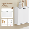 SoBuy | Schuhschrank Schmal | Wandmontage |2-Wege Montage & Anti-Kipp| 19cm Tiefe | Weiß | FSR204-W