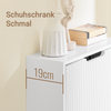 SoBuy | Schuhschrank Schmal | Wandmontage |2-Wege Montage & Anti-Kipp| 19cm Tiefe | Weiß | FSR204-W