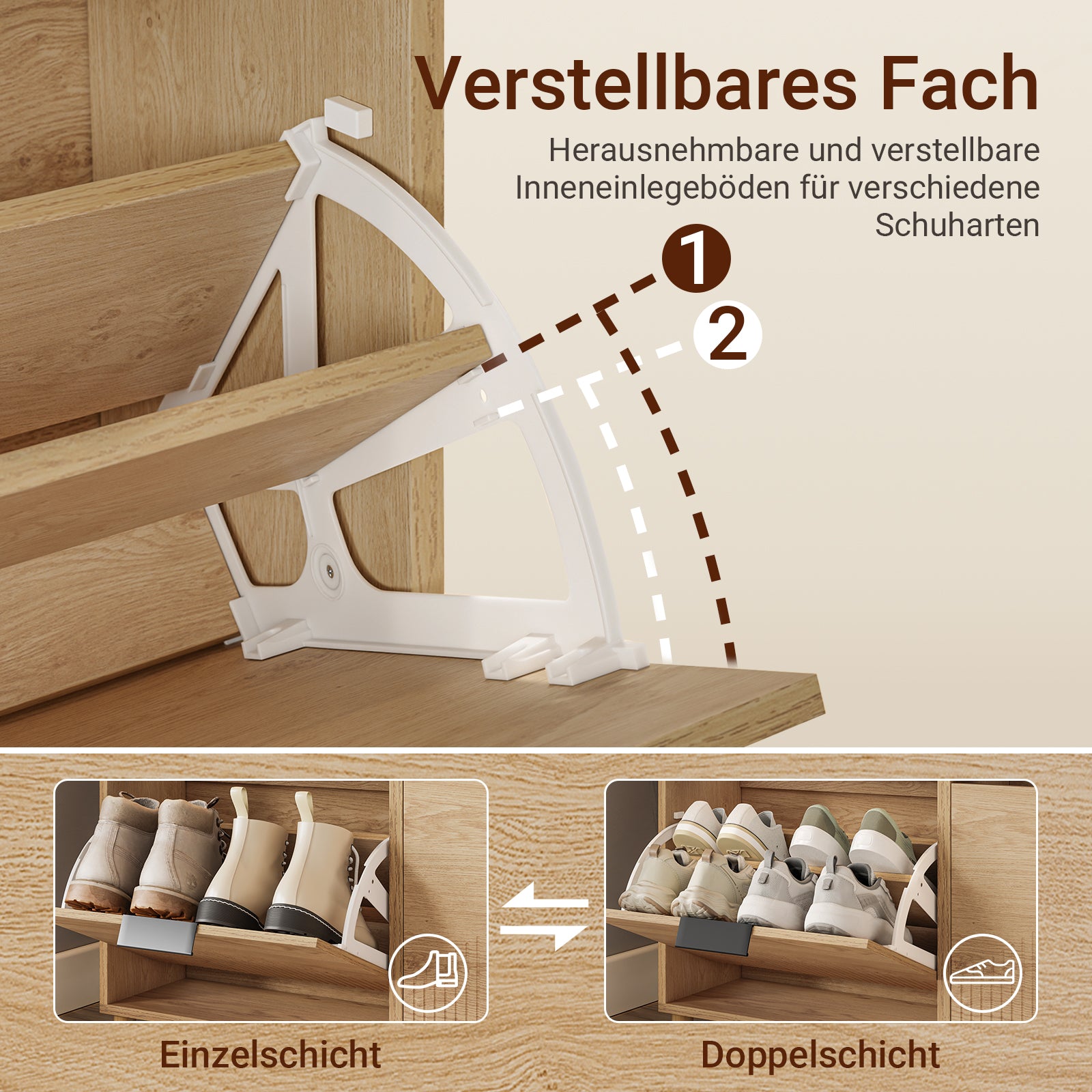 SoBuy schuhschrank schmal 24cm breit Farbe Holz Maße 100x24x83cm FSR214-N