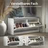 Vorverkauf | SoBuy | Schuhkipper | Schuhbank mit Schuhfach | Landhausstil Weiß | FSR62-W