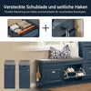 Vorverkauf | SoBuy | Schuhbank mit 2 Klappen | Schuhfach | Landhausstil Blau | FSR64-B