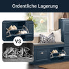 Vorverkauf | SoBuy | Schuhkipper mit 2 Klappen | Schuhbank mit Schuhfach | Landhausstil Blau | FSR64-B