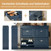 Vorverkauf | SoBuy | Schuhkipper | Schuhschrank mit 4 Klappen | Schuhkommode Blau | FSR79-B