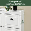 SoBuy | Schuhkipper | Schuhschrank mit 4 Klappen | Schuhkommode Weiß Vintage | FSR79-WG