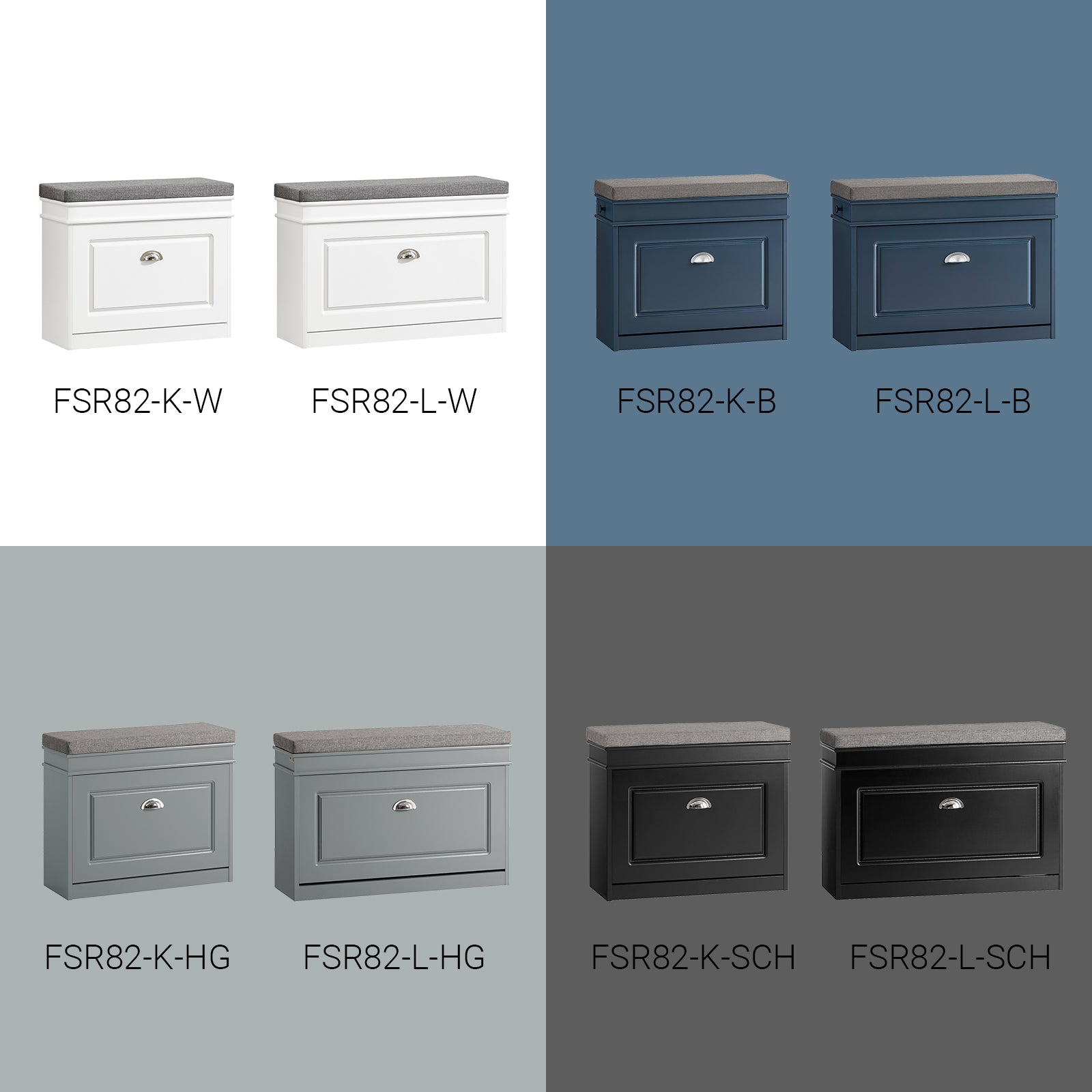 SoBuy | Schuhkipper | Schuhbank | Sitzbank | Schuhkommode | Schuhschrank Schwarz | FSR82-K-SCH