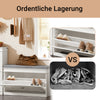 SoBuy | Schuhkipper-Set | Schuhbank und Schuhkommode | Schmal 24cm | Weiß | FSR82-L-W+FSR94-W