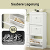 Vorverkauf | SoBuy | Schuhkipper | Schuhschrank mit 3 Klappen | Schuhkommode Weiß | FSR94-W