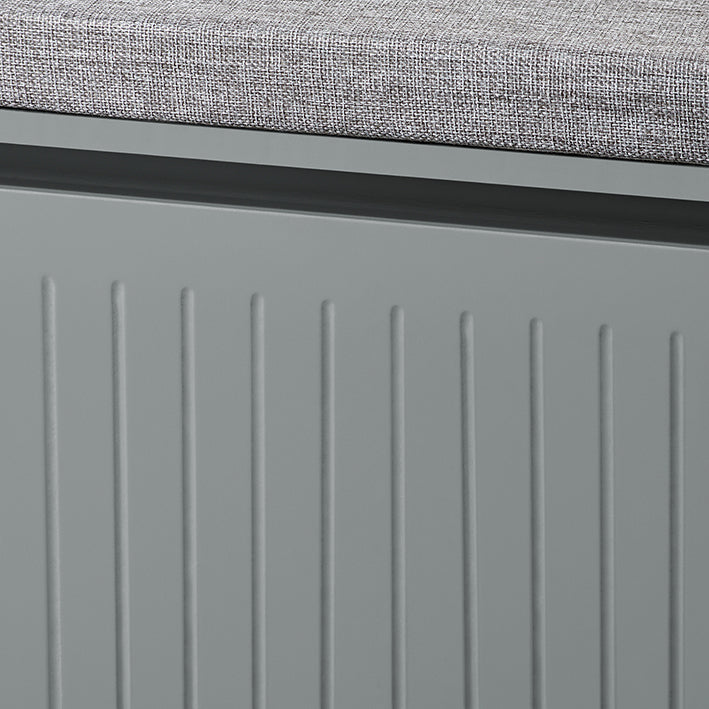 SoBuy | Schuhkipper | Schuhbank mit Klappe | mit Sitzkissen | Hellgrau| FSR98-L-HG