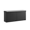 SoBuy | Schuhkipper | Schuhschrank mit 2 Klappen | Schuhbank mit Sitzkissen | Schwarz | FSR98-XL-SCH