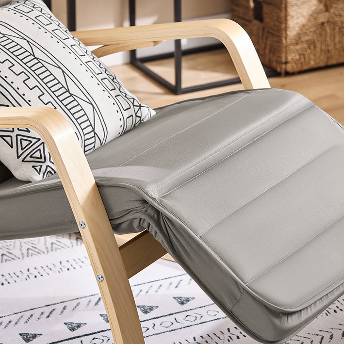 SoBuy | Schaukelstuhl | Stillstuhl | Schwingsessel grau | FST16-DG