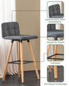 SoBuy | Barhocker 2er set | Tresenhocker | Sitzhöhe 68cm | Dunkelgrau | FST50-DGx2