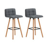 SoBuy | Barhocker 2er set | Tresenhocker | Sitzhöhe 68cm | Dunkelgrau | FST50-DGx2