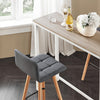 SoBuy | Barhocker 2er set | Tresenhocker | Sitzhöhe 68cm | Dunkelgrau | FST50-DGx2