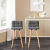 SoBuy | Barhocker 2er set | Tresenhocker | Sitzhöhe 68cm | Dunkelgrau | FST50-DGx2