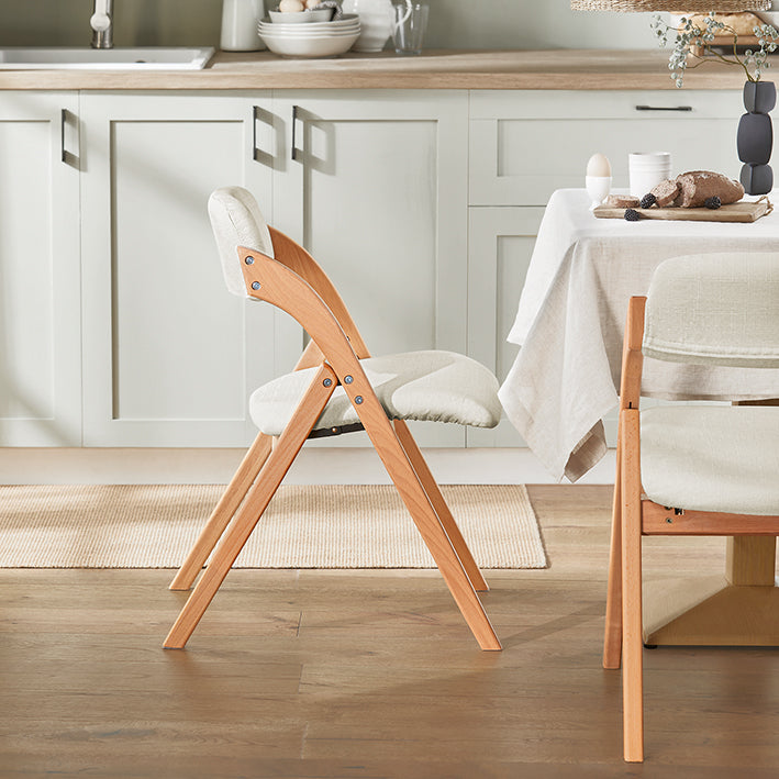 SoBuy | 2er Set Klappstuhl | Küchenstuh l Schreibtischstuhl | Weiß | FST92-Wx2