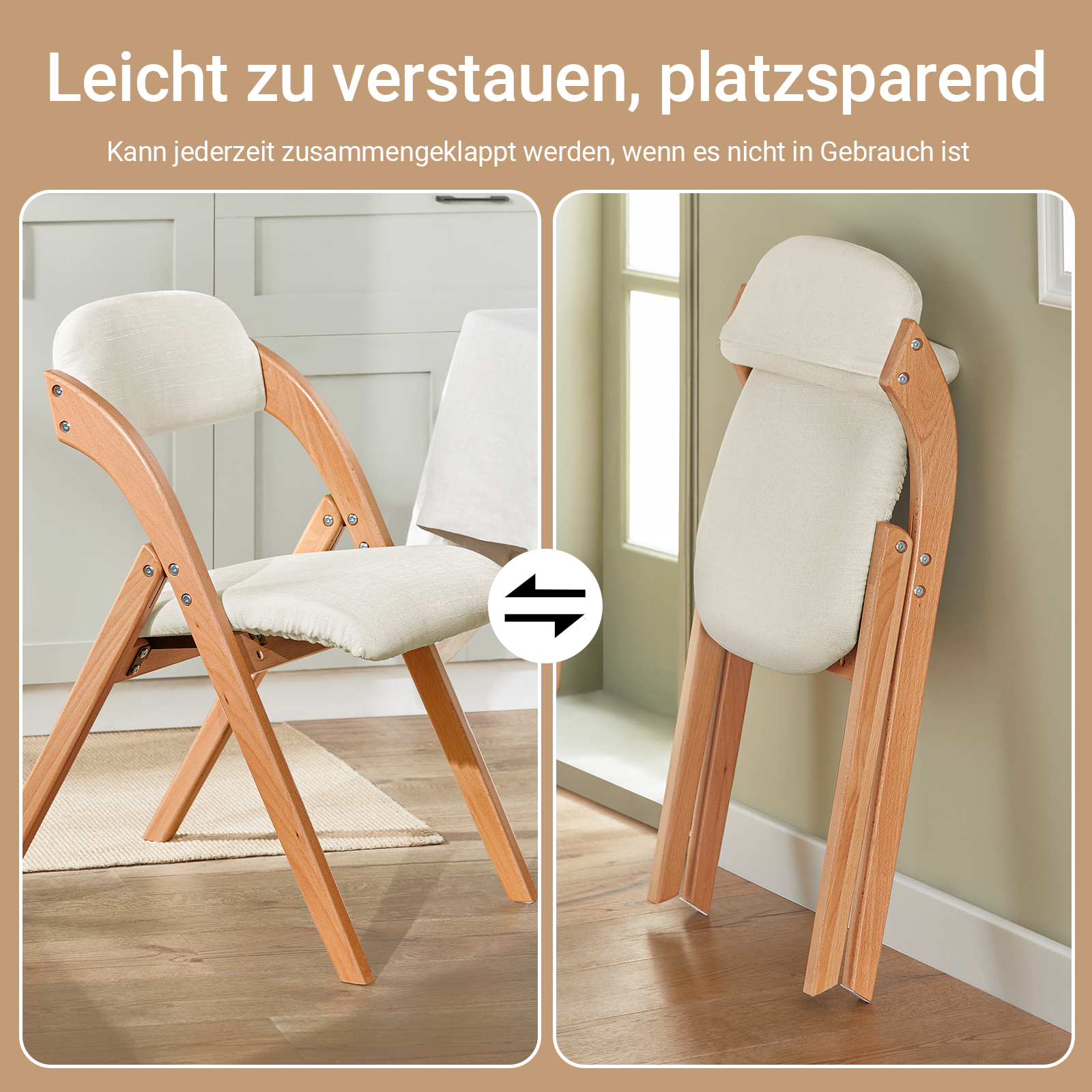 SoBuy | Klappstuhl | Küchenstuh l Schreibtischstuhl | Weiß | FST92-W