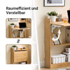 SoBuy | Klapptisch mit 3 Ablagen | Schreibtisch klappbar | Computertisch | Arbeitstisch | Natur | FWT92-N
