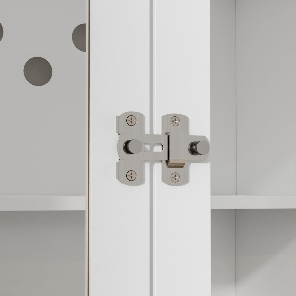 SoBuy Katzentoilettenschrank Katzenklo-Schrank in Weiß mit Schublade 98×60×80 cm HAT02-L-E-W