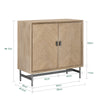 SoBuy | Sideboard Kommode Küchenschrank | vormontiert & stabil | 2 Türen | Gummibaumholz | HFSB06-N