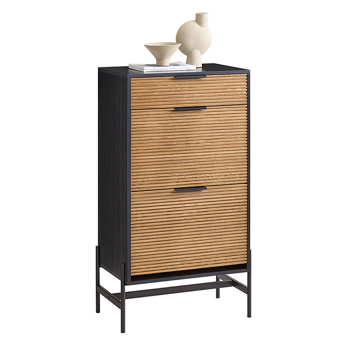 SoBuy | Schuhkipper mit 2 Klappen | Schuhschrank schmal | Schuhkommode | HFSR03-SCH