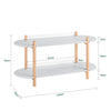 SoBuy | Multifunktionales Regal | Bücherregal | Standregal mit 2 Ablagen | Standregal | Grau/Natur | HSTR01-HG