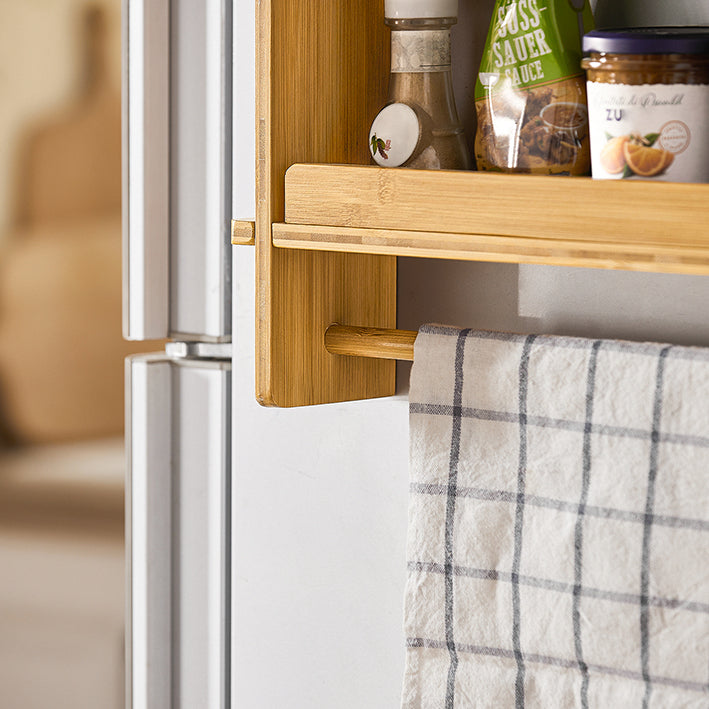 SoBuy | Hängeregal für Kühlschrank | Bambus | KCR03-N